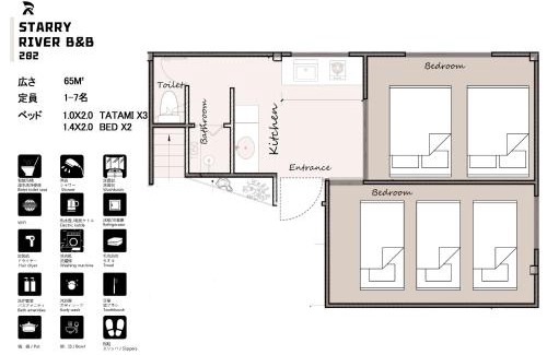 Joto Apartment | 星宿川-雲の宿202