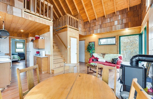Trego Cabin | 1 Mi to South Twin Lake: Cabin w/Deck in Trego!