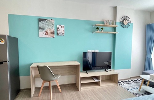 Hua Hin Apartment | 1 room apartment with complete equipment as well as pool and fitness close to the center.