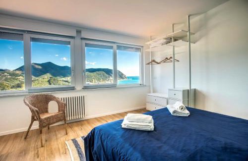 Riva Trigoso Villa | 100b - VILLA Ginestra, ampia Terrazza 120m2 vista mare, 3 camere da letto