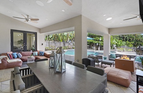 Riverside Park House | 144' New River Dock DT! Sailfish Pool, Hot Tub, Pontoon & Fire Lounge Luxury!
