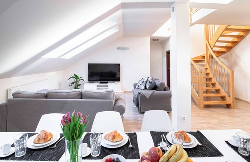 Vinohrady Apartment | 150m² 4BR Duplex Near Metro & Prague Center