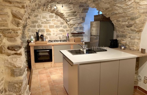Brignon Apartment | 18th century village stone house, beautiful views, swimming pool, near Uzès