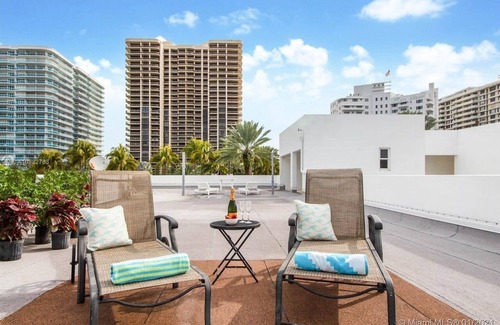 Bal Harbour Apartment | 2 +1 Bed 2 Bath PH Terrace unit - 1 Block from Beach W/Parking