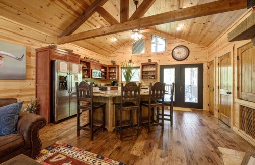 Ringold Cabin | 2 Master Suites, hot tub, fireplace, back deck, wrap around porch, secluded