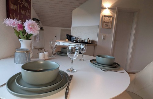 Waldstetten Apartment | 2 room apartment touring view at the Kaiserberge motorcycle/bicycle garage