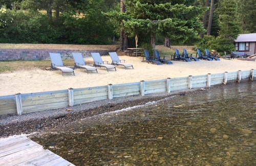 Sagle House | 200 feet of private water frontage on Lake Pend Oreille, with incredible views!