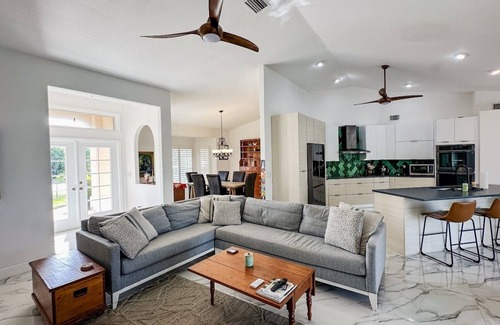 Saint James City House | 3-bedroom pool house on manatee-filled canal. BYOB: Bring your own boat