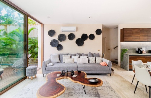 Tulum House | 3-story condo with private plunge pool, balcony, exercise room, and AC