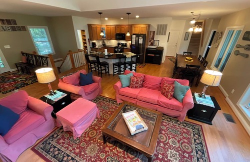 Bumpass House | 300 feet Private Level Waterfront, Beach, Deep Water Dock, Waterside Firepit