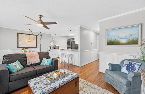 Ocean Isle Beach Condo | 4 min walk to beach - Allows Golf Carts -2 docks to fish -Pool- Beautiful views