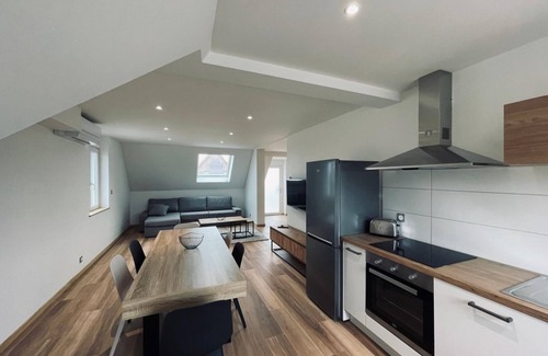 Wintzenheim Apartment | 4-room duplex gîte with mountain-view terrace