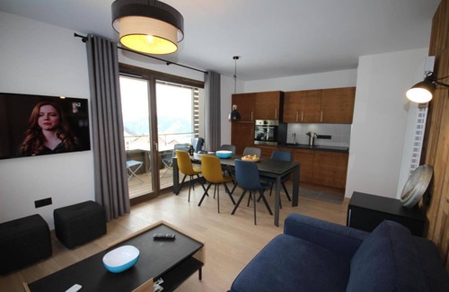 Les Saisies Apartment | 4th floor, view mountain, balcony, parking, tv, 48m², Les Saisies