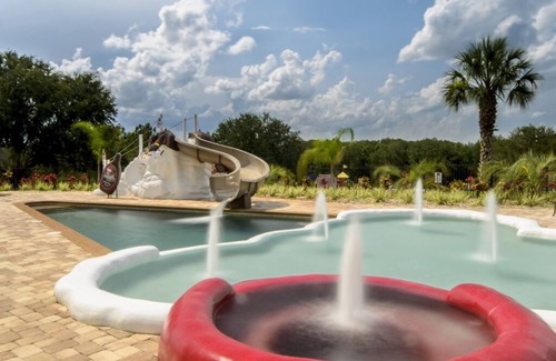 Clermont Villa | 5 Acre Estate With 11 Bedrooms & Giant Pool w/Slide, Splash Park, & Crazy Golf!