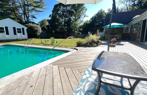 South Orleans House | 5-bedroom Cape with a pool and yard games.