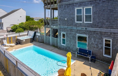 Nags Head House | 5 minute walk to ocean with opt heated pool, hot tub,game rm & tons of amenities