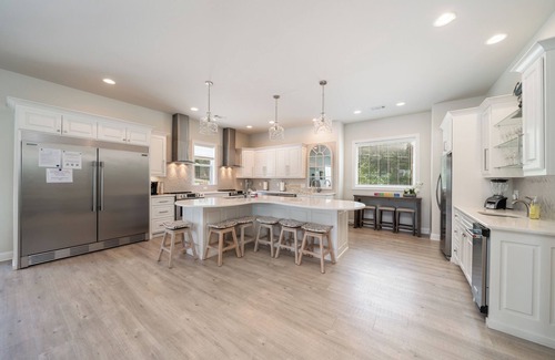 Hot Springs House | 6BR Luxe Lakefront Home, Private Pool, Hot Tub, Boat Dock, Putting Green, Views