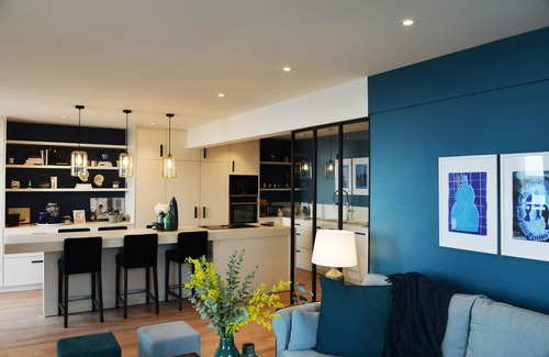 Barneville-Carteret Apartment | A breathtaking view of the harbor and the sea at Carteret