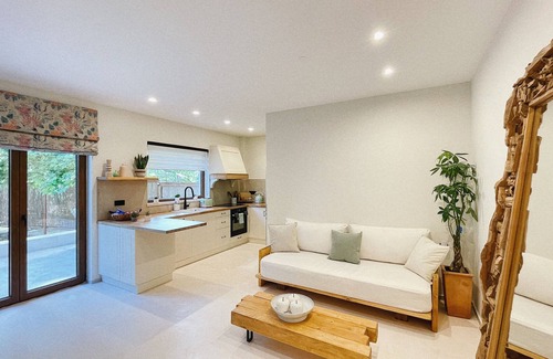 Platanias Town Apartment | A peaceful riverside oasis surrounded by orange and avocado fields