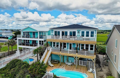 Holden Beach House | "A Perfect Landing" is a 6 Bedroom/6.5 Bath Home w/Private Pool & Elevator.