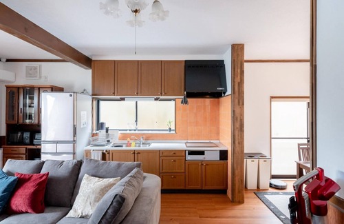 Kamiamakusa House | A rental villa with an orange roof with a BBQ gard /Kamiamakusa Kumamoto