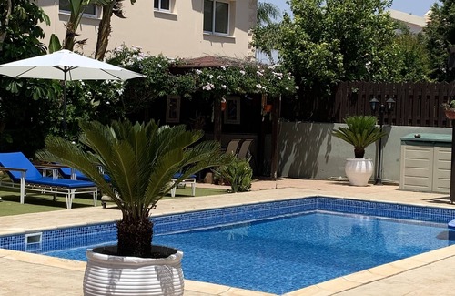 Ayia Thekla Villa | A Stunning beach villa with beautiful gardens, private beach and private pool!
