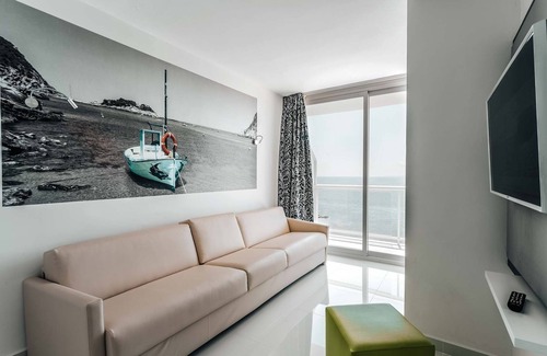 Figueretas Resort | All-Inclusive Joy Junior Suite at the Ibiza Twiins: Panoramic Beach Views