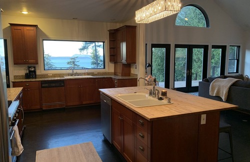 Eastsound House | Amazing sunsets! Water view, hot tub, close to town, fire pit.