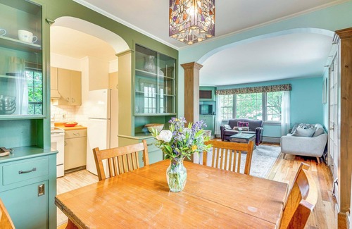 Manchester Apartment | Ambient Manchester Village Abode w/Deck & Pond!