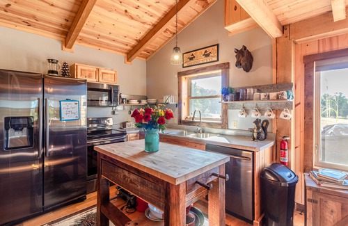 Seaman Cabin | Amish-built cabin, serene and peaceful with pond and private dock for fishing.