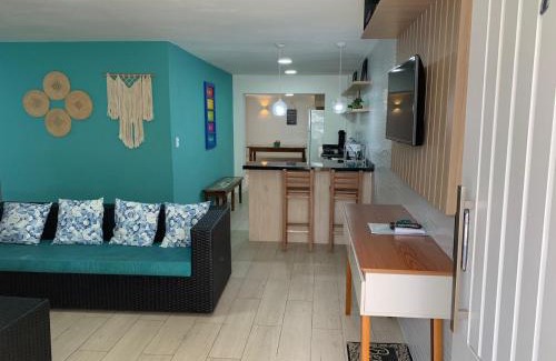 Jardim Vitoria Apartment | Apartamento Praia Enseada Guarujá Wilma - próximo da praia - com ar condicionado e vaga para carro