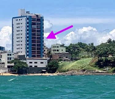 Centro Apartment | Apartamento vista do mar, pé na areia e águas tranquilas, no cento de Guarapari