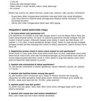 Bogor Selatan Apartment | Apartemen Mungil, Nyaman, Akses Mudah