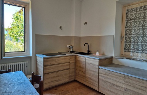 Sanzeno Apartment | Apartment 'Casa Maia - Ape' with Mountain View, Shared Terrace and Wi-Fi