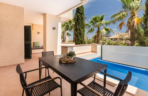 Fuente Alamo de Murcia Apartment | Apartment 'El Oasis Plaza Madagascar' with Shared Pool, Wi-Fi and Air Conditioning