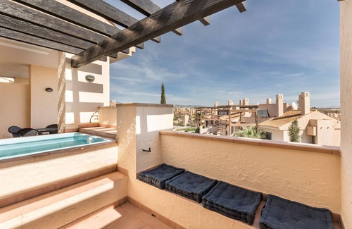 Fuente Alamo de Murcia Apartment | Apartment 'El Oasis Martinica 4 2 B' with Mountain View, Wi-Fi and Air Conditioning