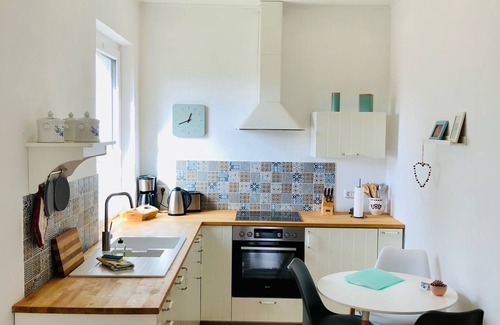 Brusewitz Apartment | Apartment 'Fräulein Tulpenboom' modern, ecological, quiet and close to the city with wallbox