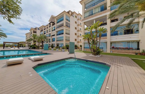 Los Secanos Apartment | Apartment 'Guardamar Hill Resort Spa' with Sea View, Wi-Fi and Air Conditioning