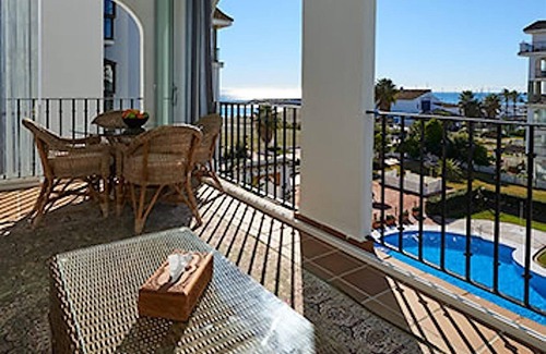 Manilva Apartment | Apartment "Marina La Duquesa Beach Resort" with Sea View, Pool, Terrace & Garden