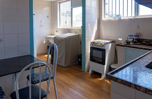 Vila Nova Apartment | Apartment on the corner of the beach, themed room, swimming pool and gourmet area!