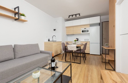 Nowy Port Apartment | Apartment Sucha 39B/112 | Wifi, Bedroom, Balcony, Garage