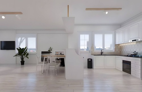 Vouliagmeni Apartment | Apartment 'Vouliagmeni Suite By Sea' with Balcony, Wi-Fi and Air Conditioning