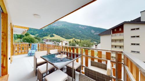 Leukerbad Apartment | Apartment with sauna and mountain view