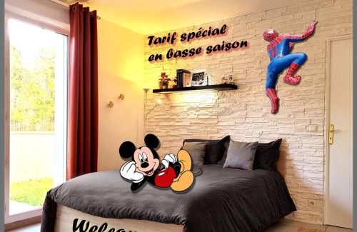 Chanteloup-en-Brie Apartment | Appartement avec salle de jeux privée,10min de disney transport en commun 6 couchages