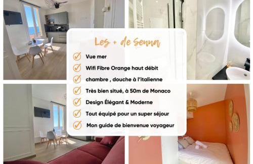 Cap d'Ail Apartment | Appartement moderne climatisé Monaco vue Mer