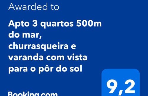 Ubatuba Apartment | Apto com churrasqueira 500m do mar com vista da salaSacada para horizonte