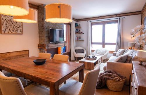 Arc-1950 Apartment | Arcs 1950 Appartement Luxe type chalet 5 à 7 personnes Vue imprenable sur le Montblanc skis aux pieds