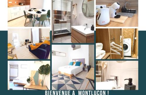Montlucon Apartment | Artbleu -Tout Confort - Idéal Pros - Proche commerces