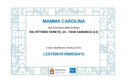 Sanarica Bed & Breakfast | B&B Mamma Carolina