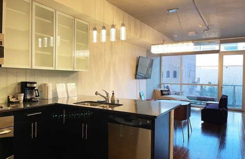 Downtown Las Vegas Condo | Balcony Luxury High Rise Downtown Fremont Casinos